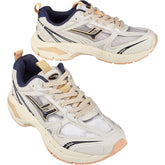 Often Pull & Bear Cream Navy Trainers