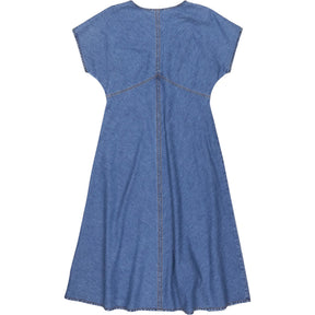 Hush Blue V-Neck Denim Dress
