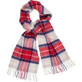 Barbour Red Blue Check Scarf