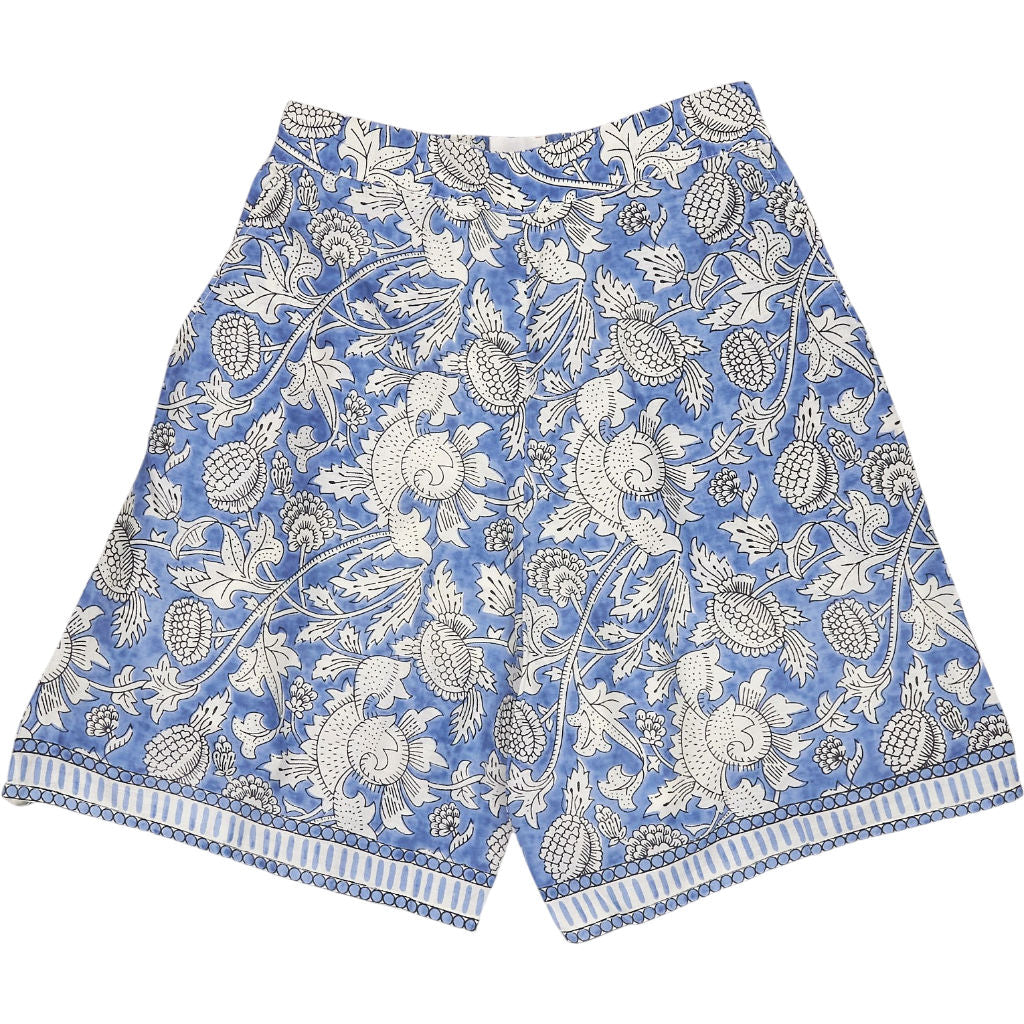 Bonté Chalk Blue Floral Patterned Luc Shorts
