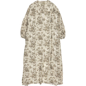 By Walid Floral Linen Midi Dress