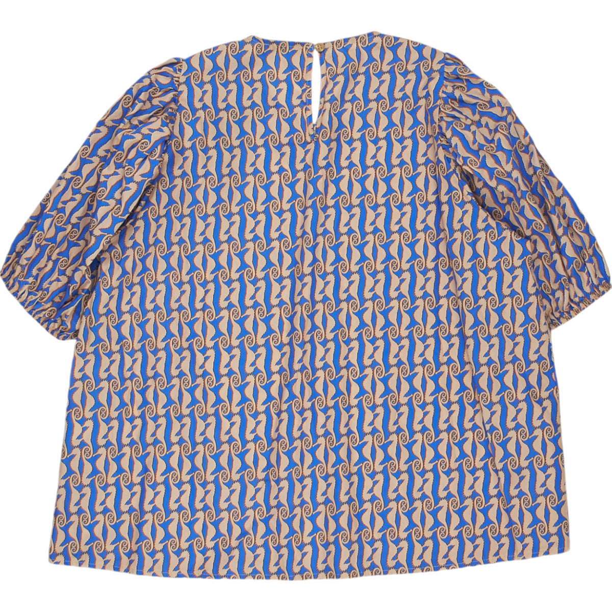 Black Colour Blue Patterned Blouse