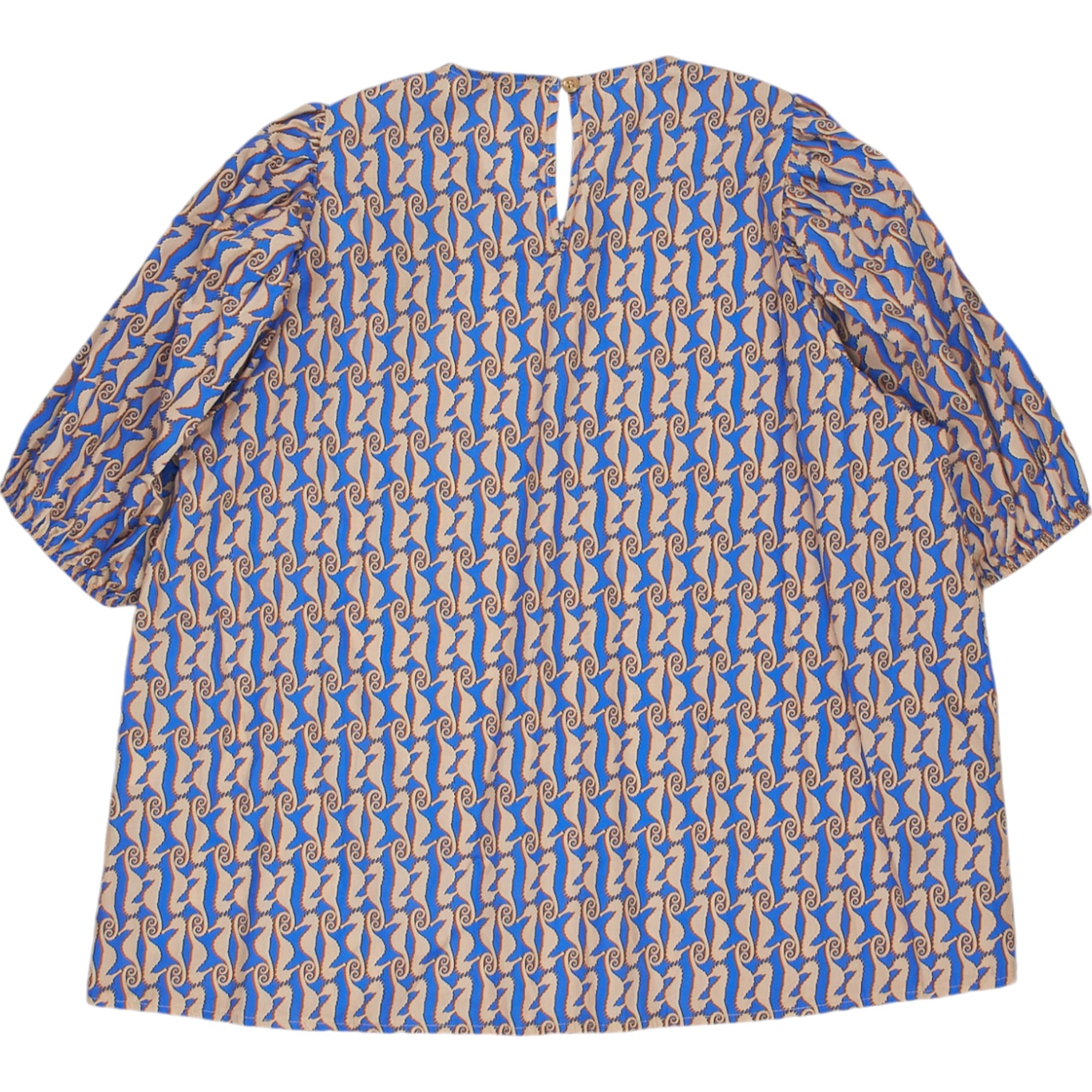 Black Colour Blue Patterned Blouse