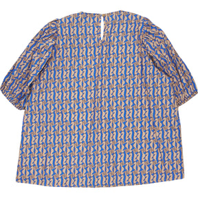 Black Colour Blue Patterned Blouse