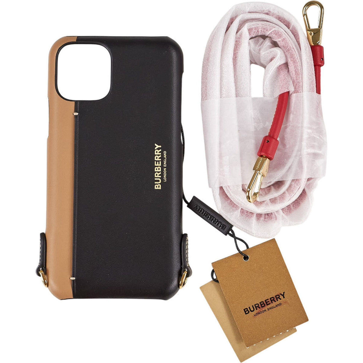 Burberry Black Camel Phone Case Size O/S | Shop from Crisis Online