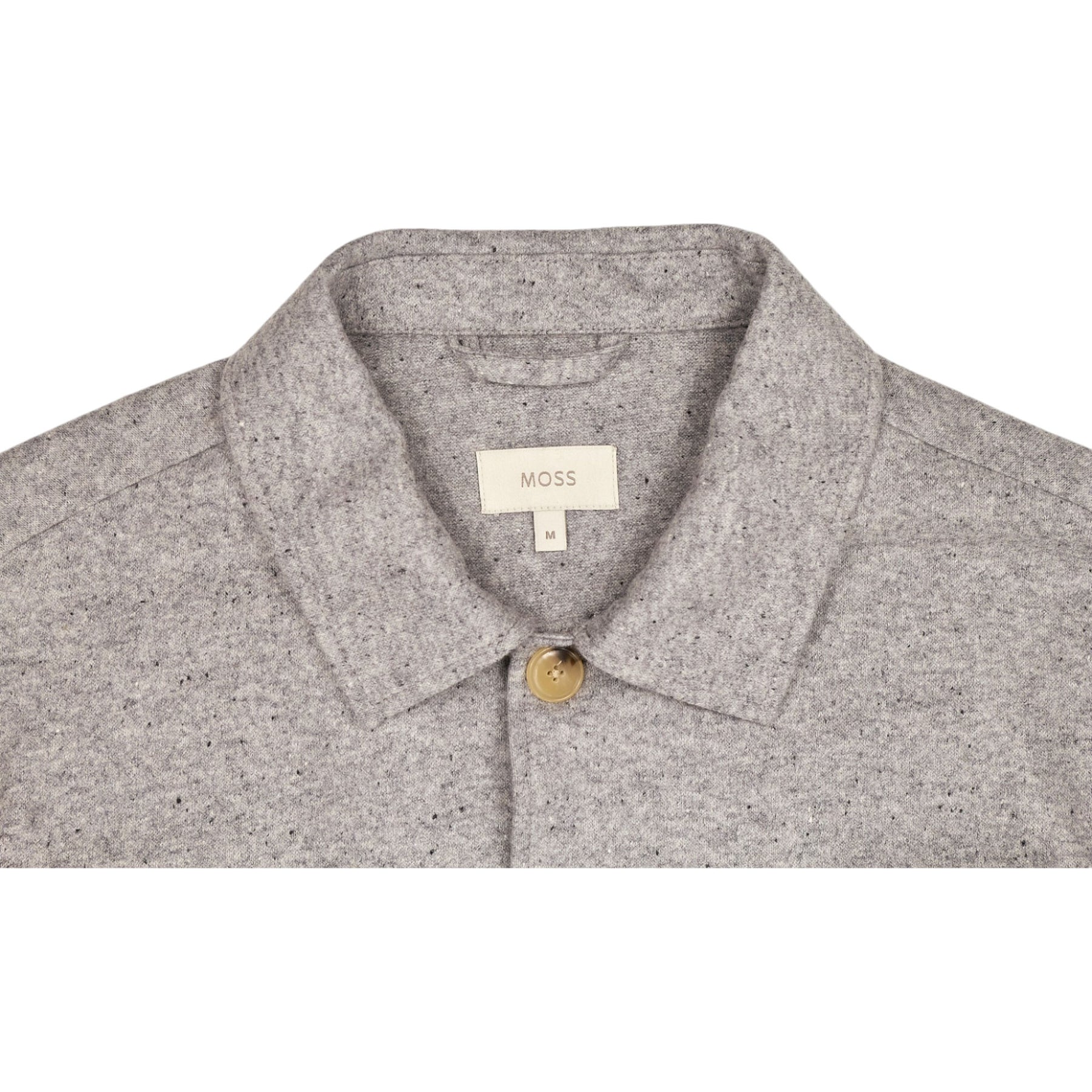 Moss Grey Wool Shirt Jacket