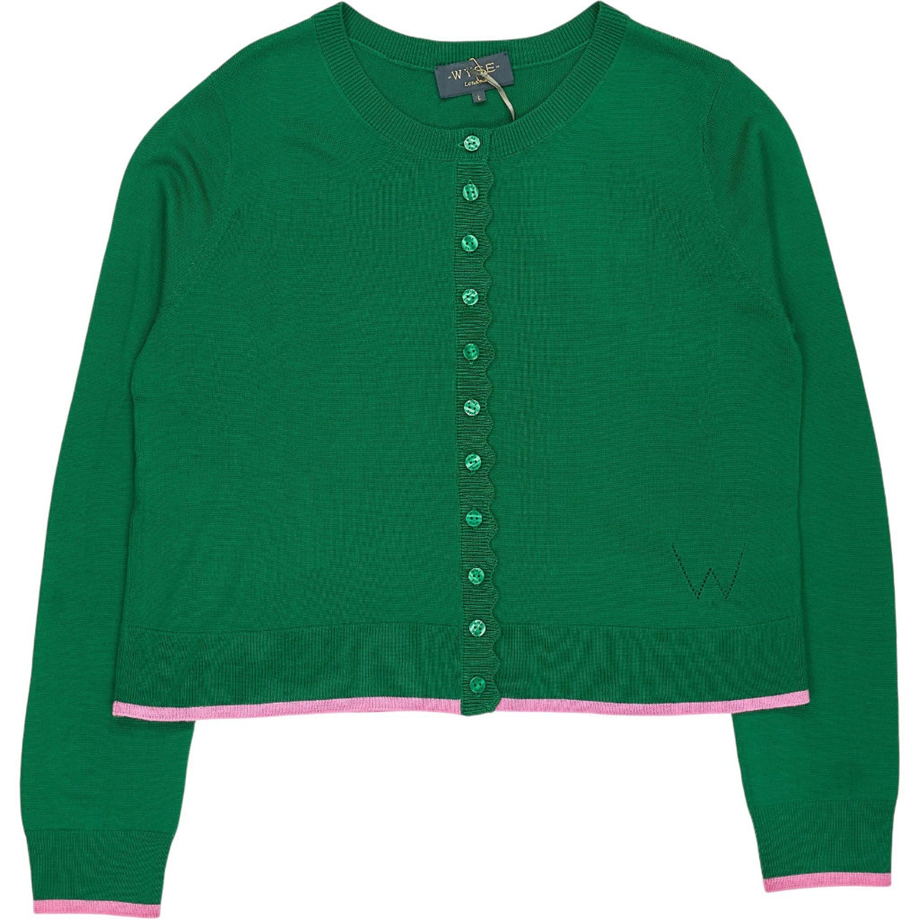 WYSE  London Jade Green Fleurine Cardigan