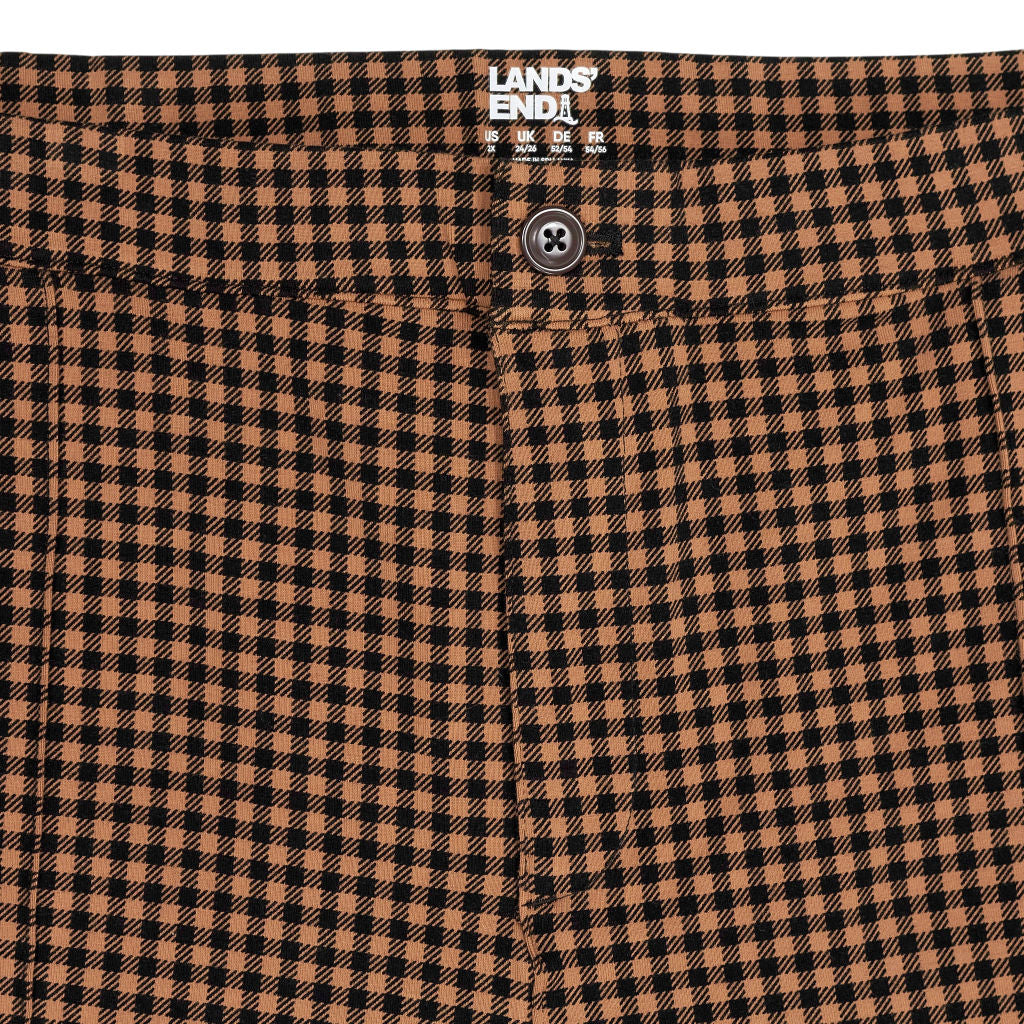 Lands' End Brown Check Starfish Straight Leg Trousers