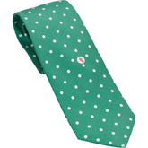 Drake's Emerald Polka Dot Silk Tie