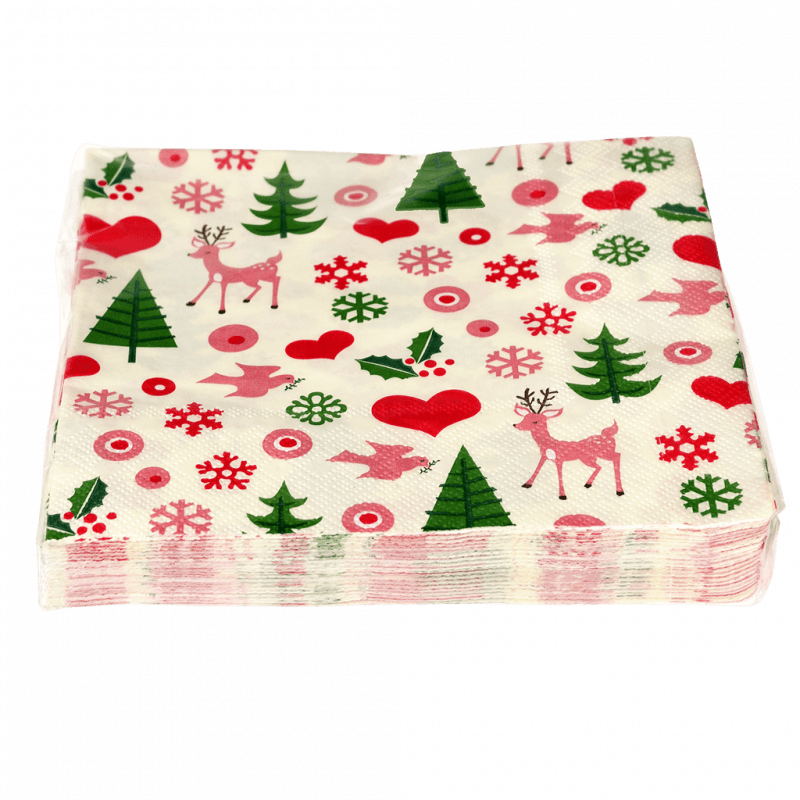 Paper napkins (pack of 20) - 50's Christmas