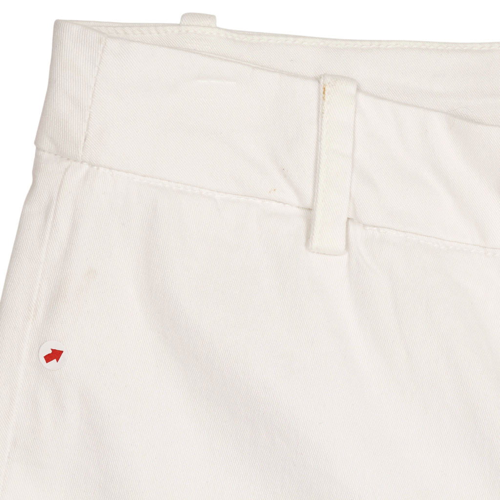NRBY White Cotton Ankle Crop Trousers