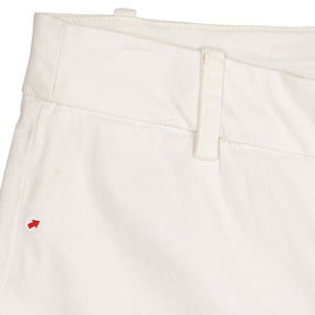 NRBY White Cotton Ankle Crop Trousers