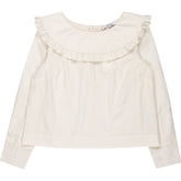 Omnes Cream Ruffle Blouse