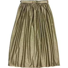 Link Gold Metallic Midi Skirt