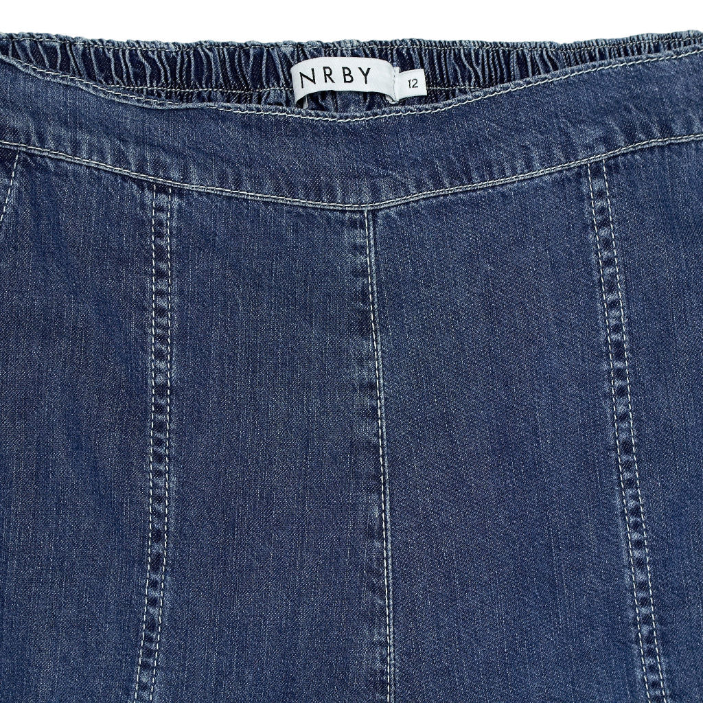NRBY Blue Wide Leg Cargo Trousers