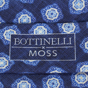 Moss Tessitura Bottinelli Blue Patterned Tie Bundle x 3