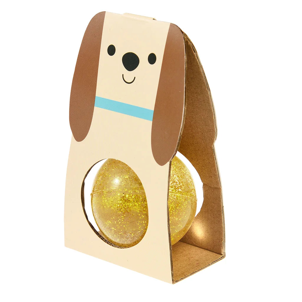 Glitter bouncy ball - Gold dog
