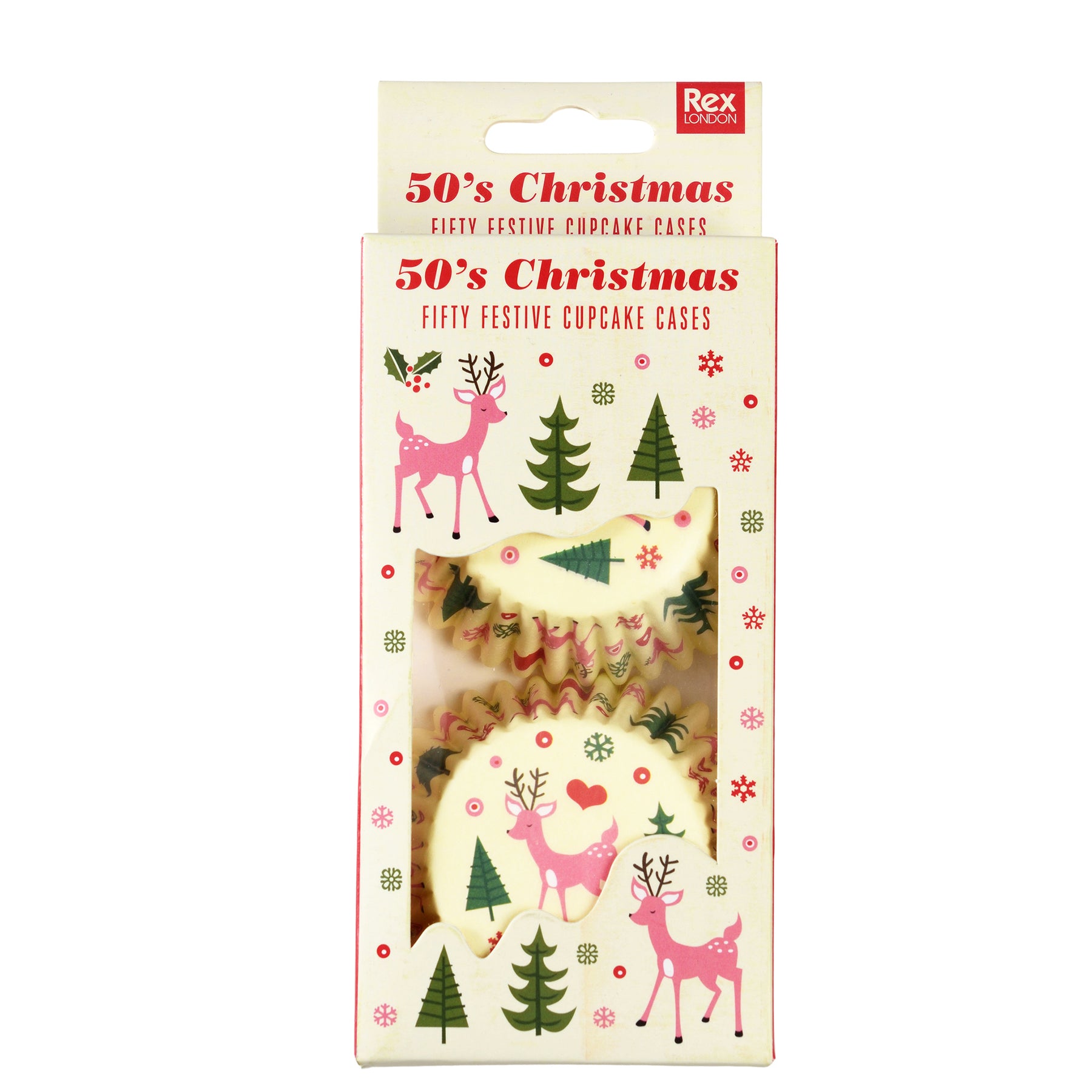 Cupcake Cases - 50's Christmas