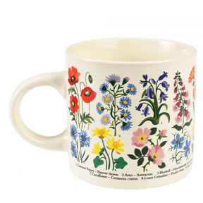 Vintage-Style Ceramic Mug - Wild Flowers