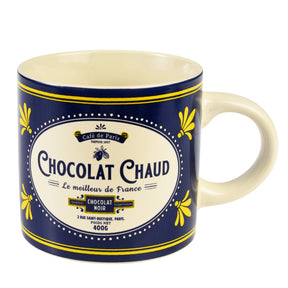 Vintage-Style Ceramic Mug - Chocolat Chaud