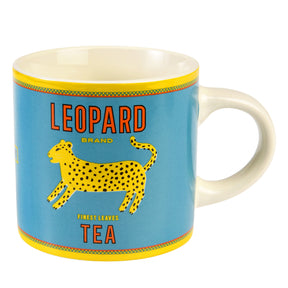 Vintage-Style Ceramic Mug - Leopard Tea