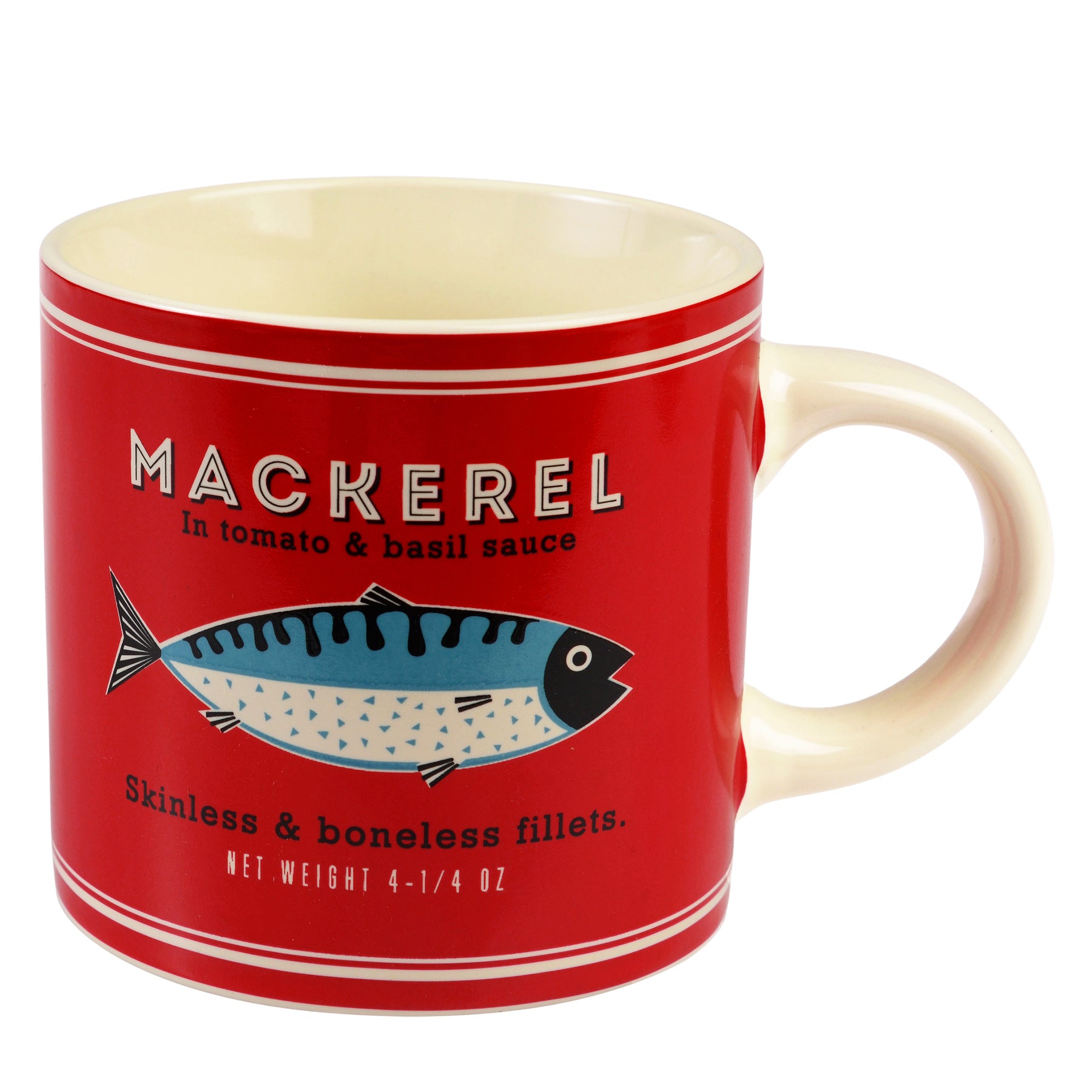 Vintage-Style Ceramic Mug - Mackerel