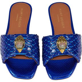 Kurt Geiger Blue Kensington Flat Sandal