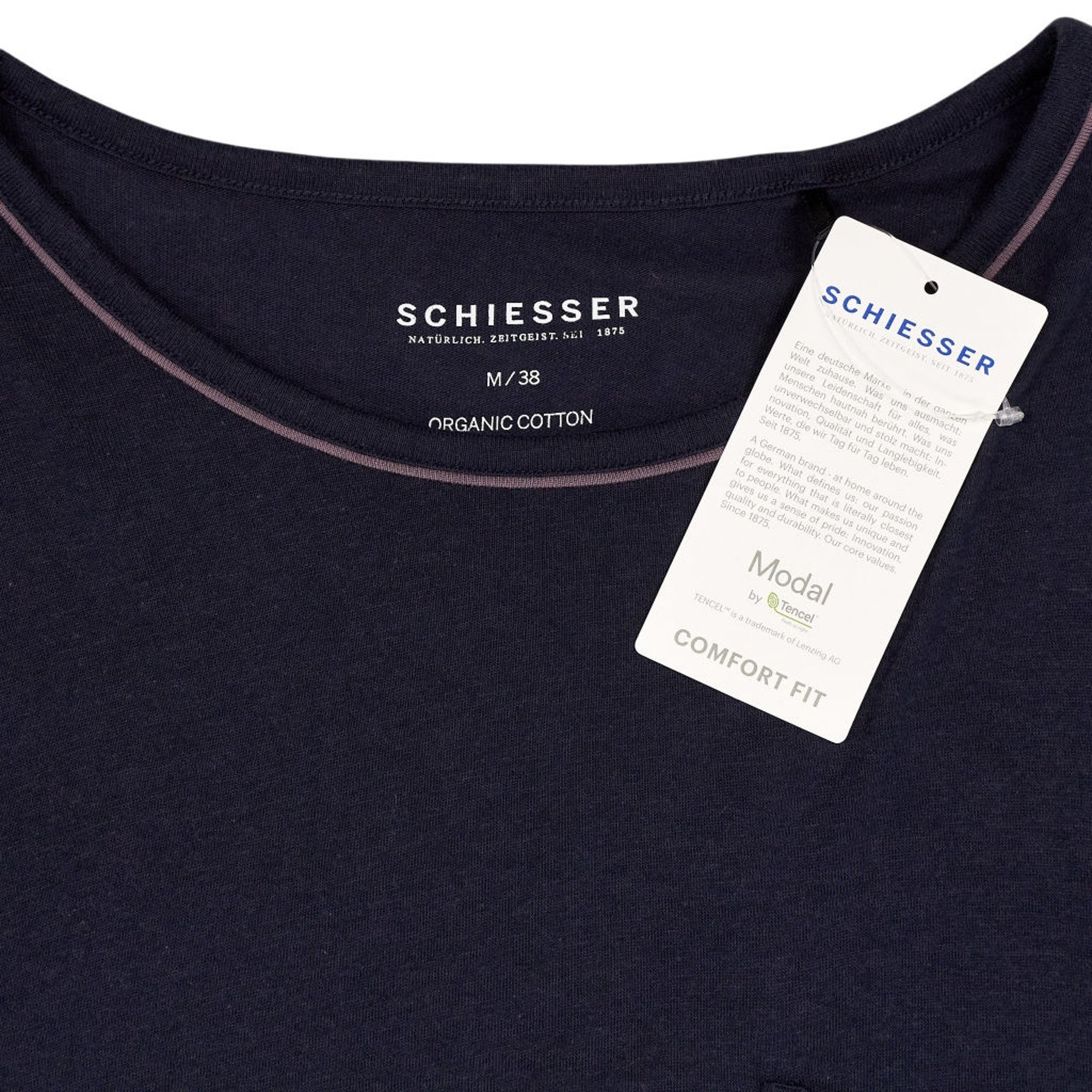 Schiesser Navy Organic Cotton Comfort Fit Top