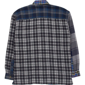 YMC Blue Patchwork Check Shirt
