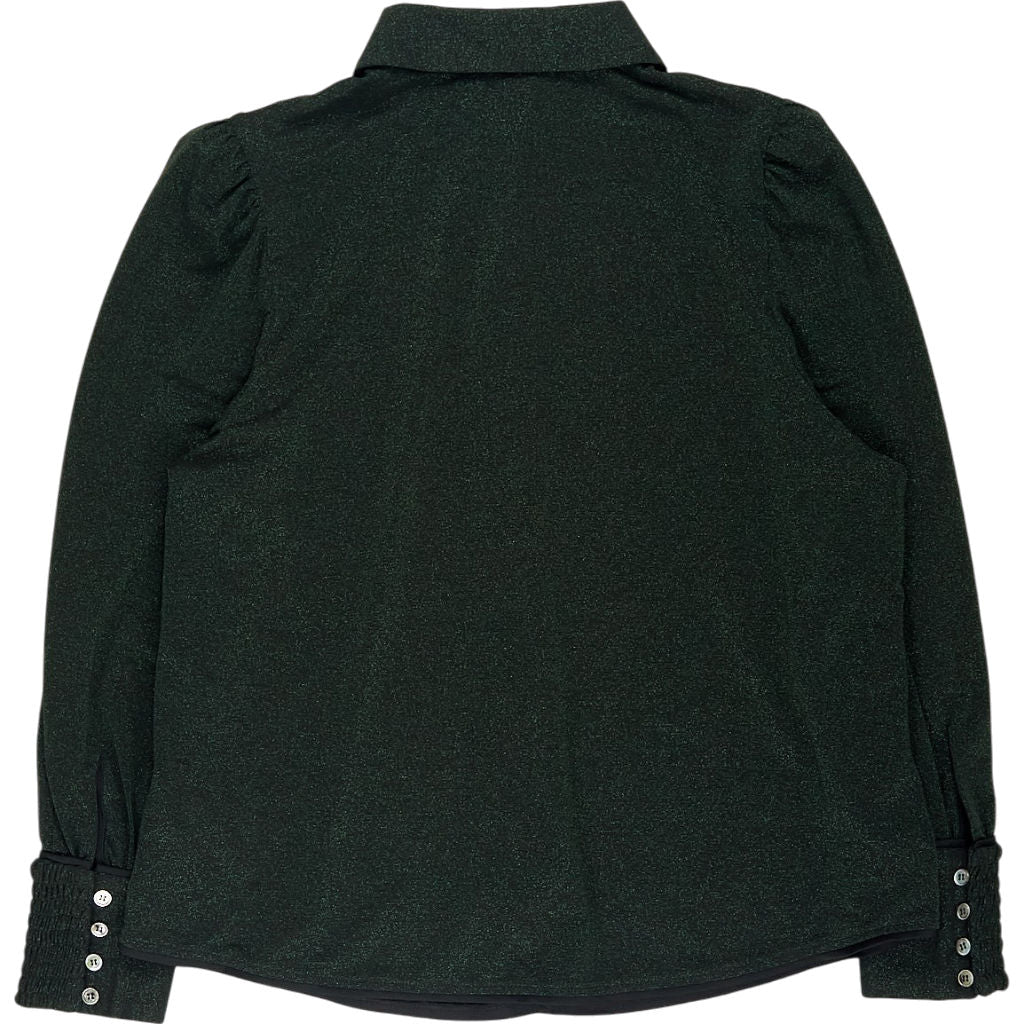 Wyse Green Collared Button-Up Shirt