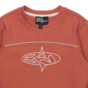 Basic Pleasure Mode Orange Striped Top