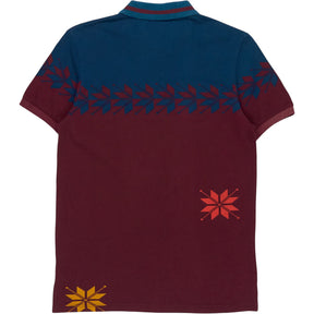 Lyle & Scott Burgundy Patterned Polo Shirt