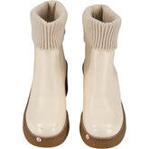 River Island Cream Sock Boots