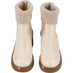 River Island Cream Sock Boots