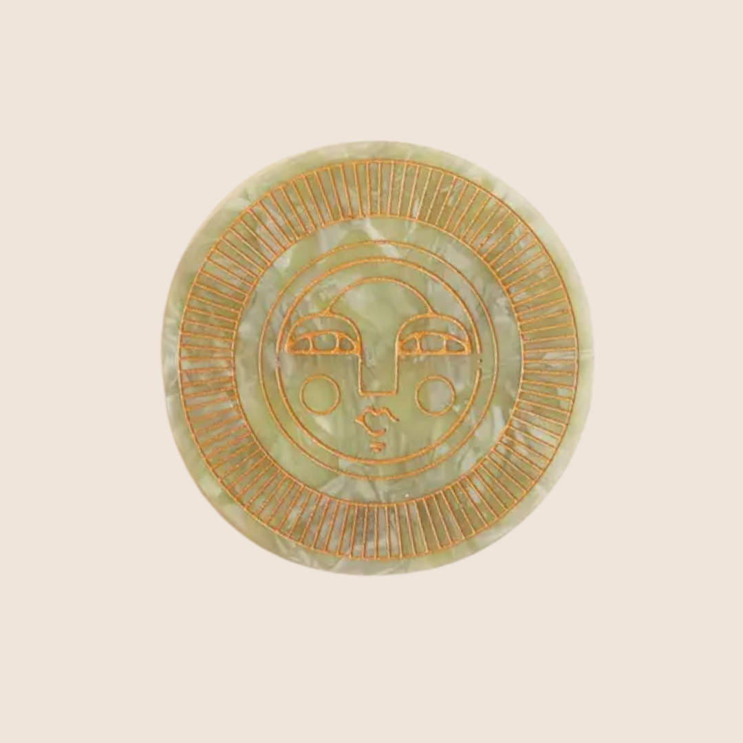 Pearlescent Sun - single acetate coaster