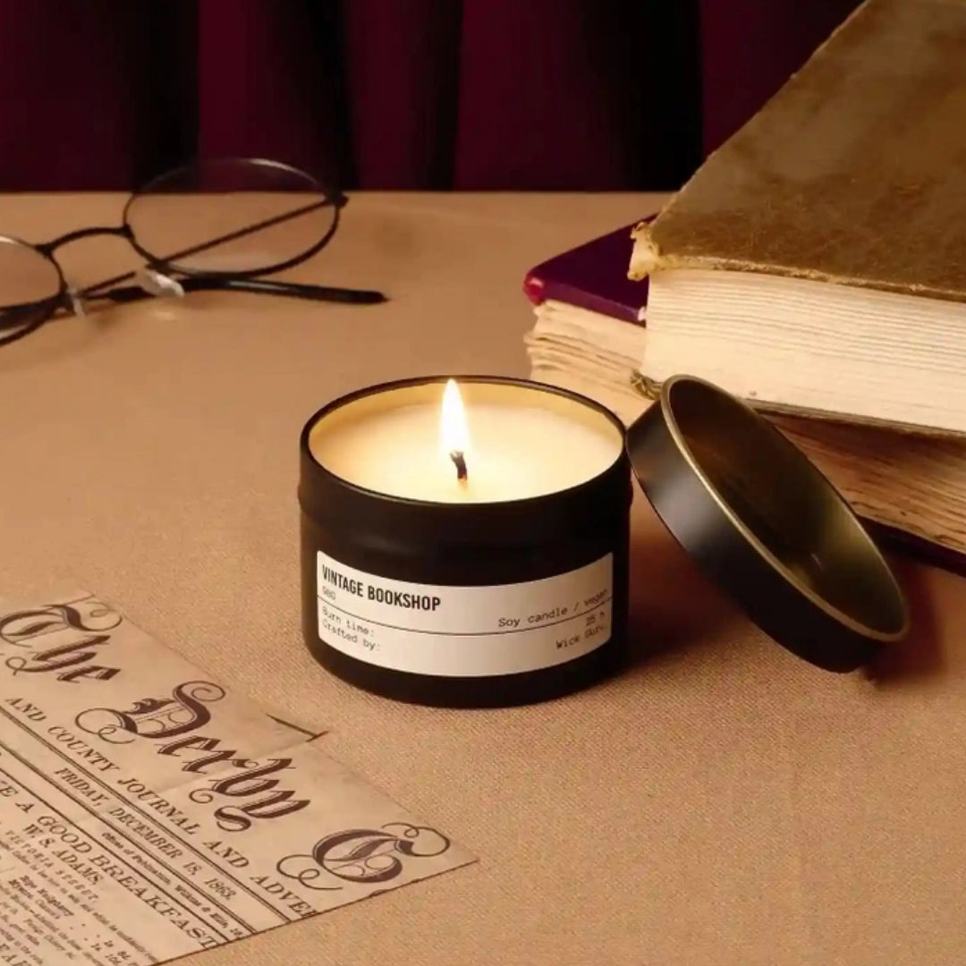 Vintage Bookshop Candle – Spooky & Cosy Scent For Halloween