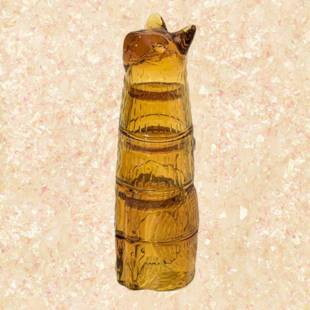 Amber Cat Stacking Glass Set