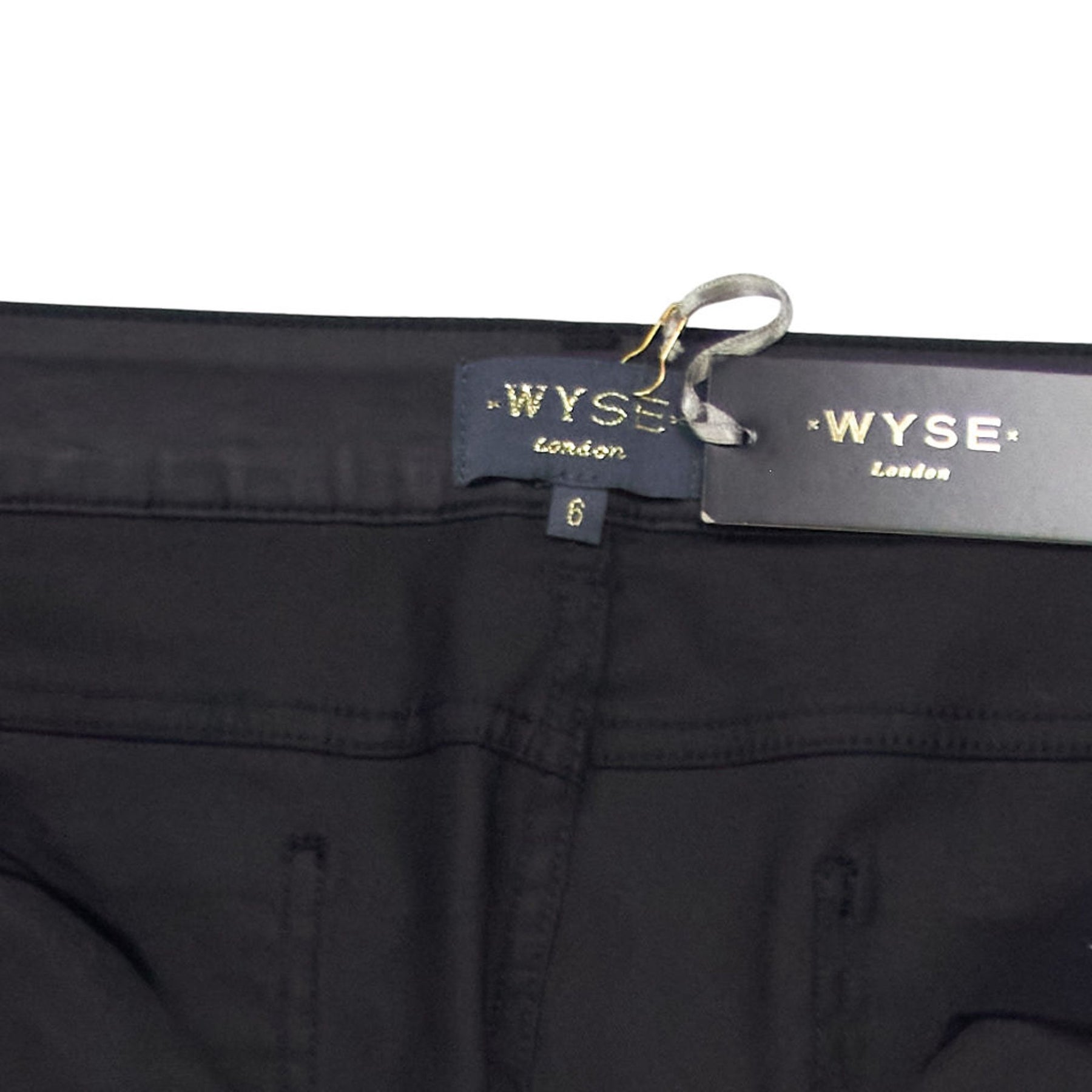 Wyse London Black Audrey Coated Jeans