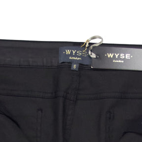 Wyse London Black Audrey Coated Jeans