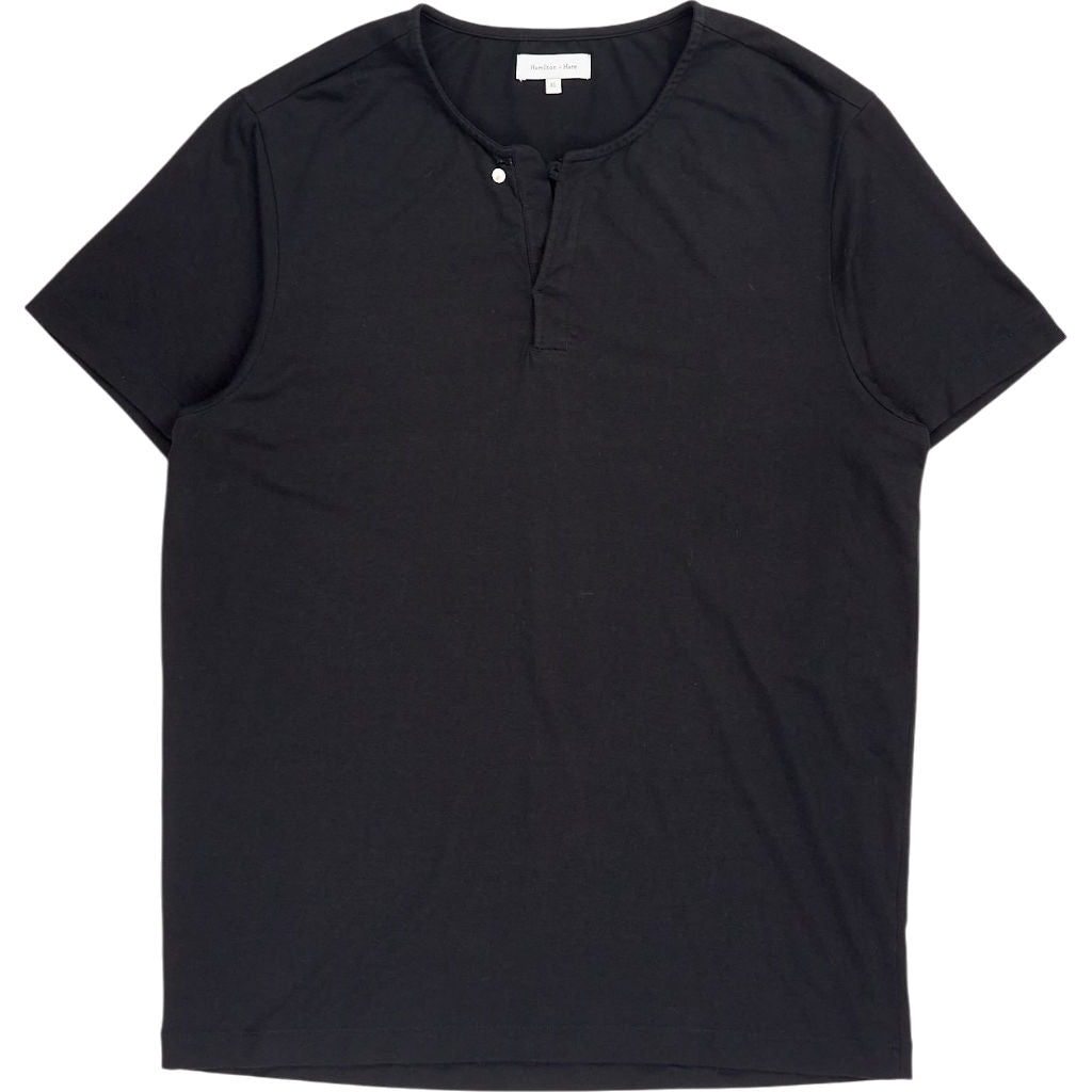 Hamilton + Hare Black Henley Top