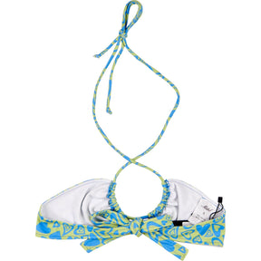 Motel Blue Yellow Cerry Bikini Top