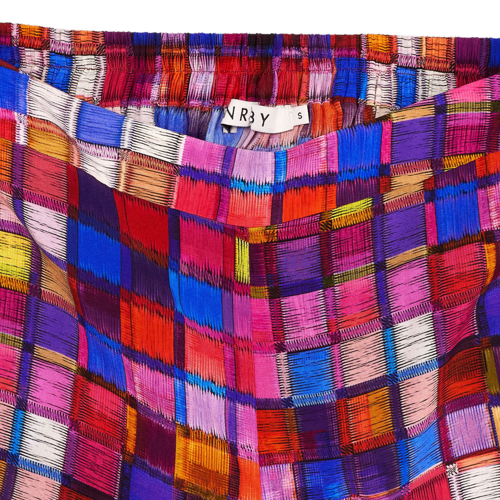 NRBY Multicoloured Silk Wide-Leg Trousers