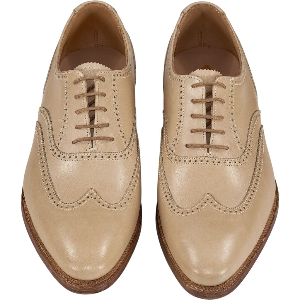 Crockett & Jones Ivory Leather Brogues