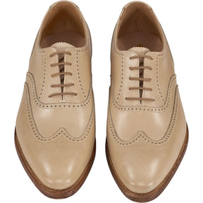 Crockett & Jones Ivory Leather Brogues