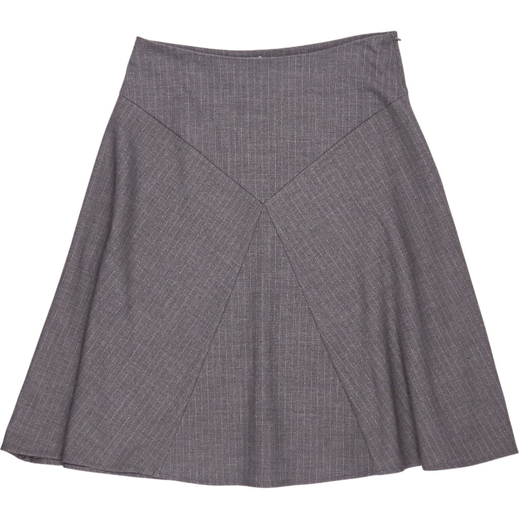 Pull&Bear Grey Pinstripe A-Line Skirt