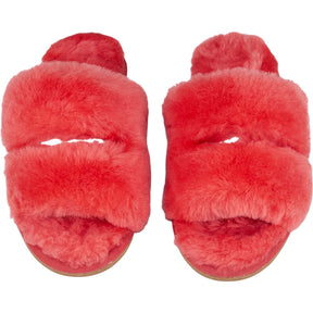 Hush Red Faux Fur Slippers