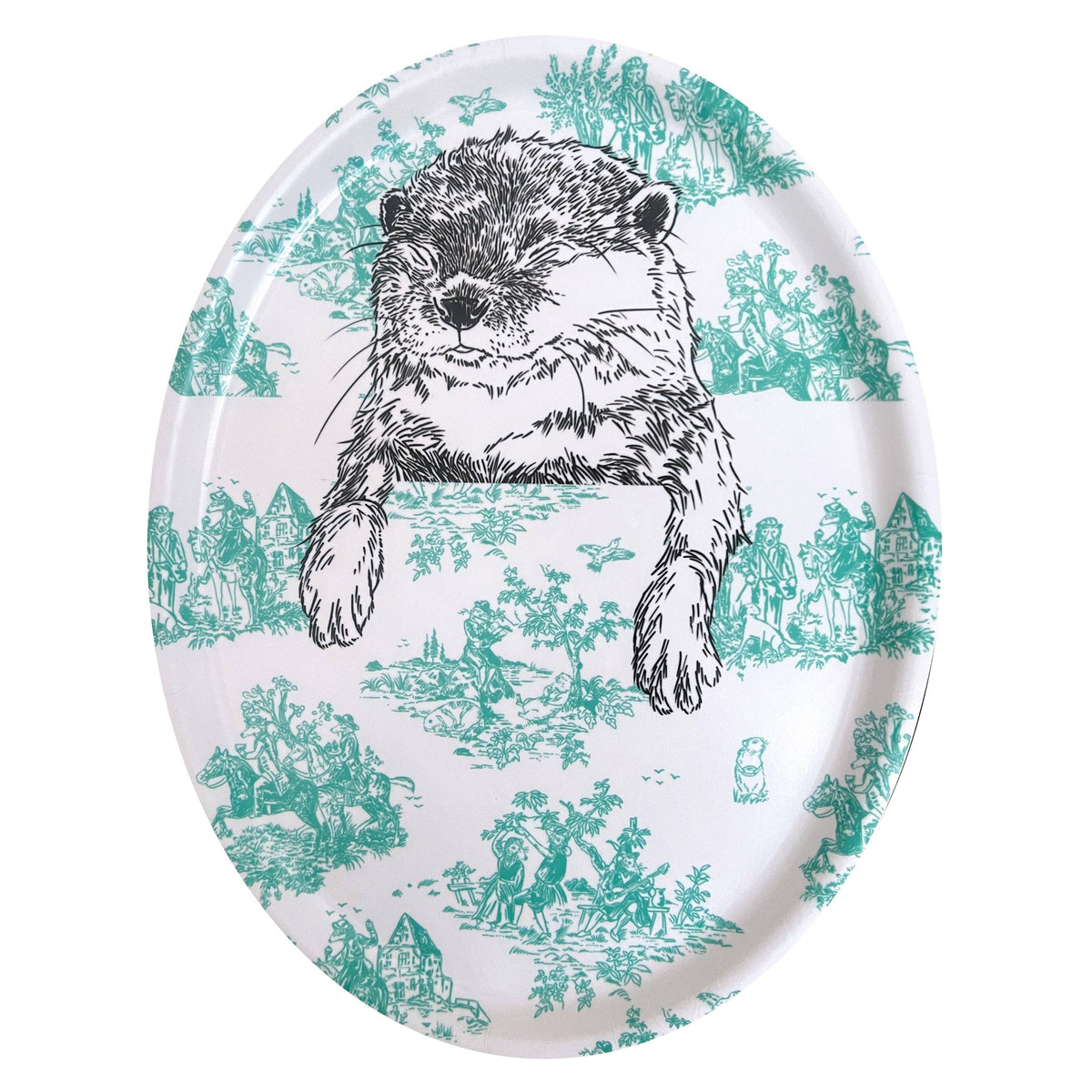 'Otter have a duvet day' - Toile pattern Tray