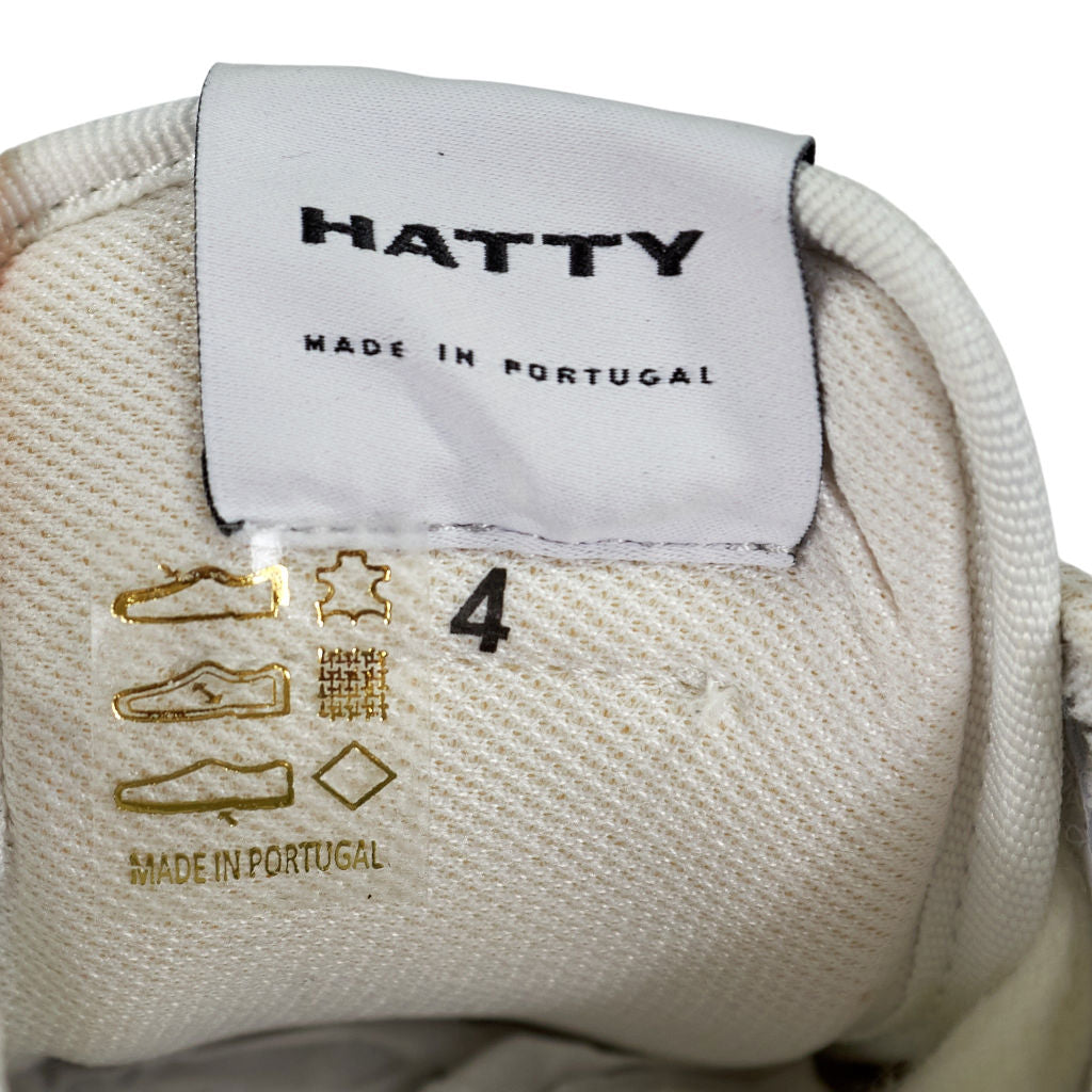 Hatty White Leather Court Sneakers