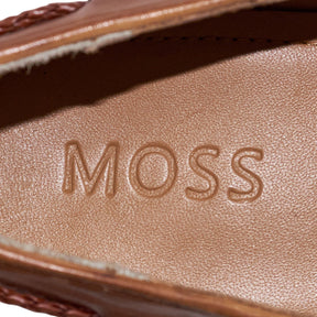 Moss Brown Leather Tassel Loafers