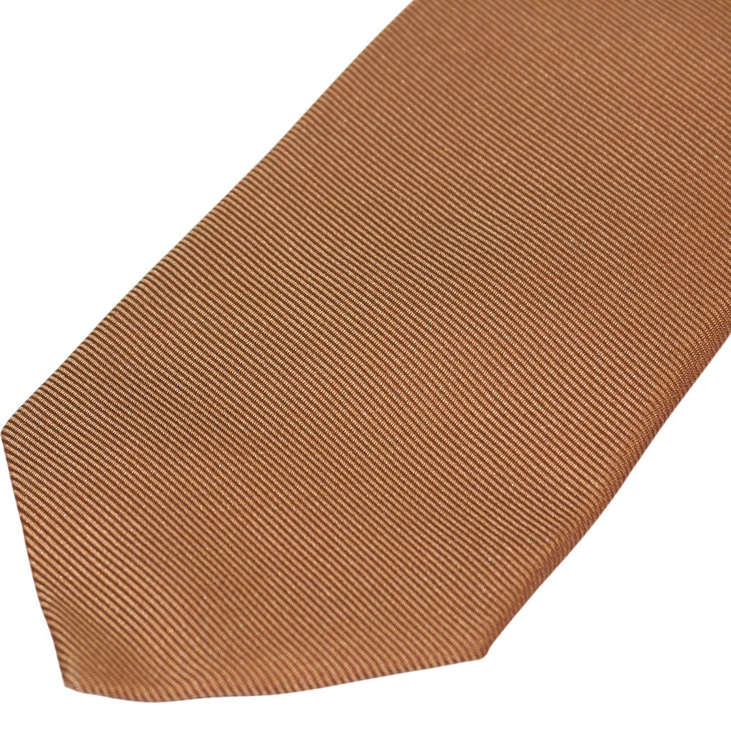 Drake's Camel Brown Silk Twill Tie